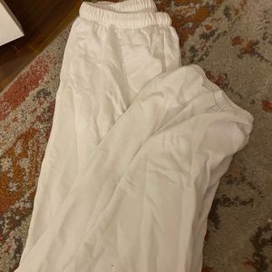white offline joggers